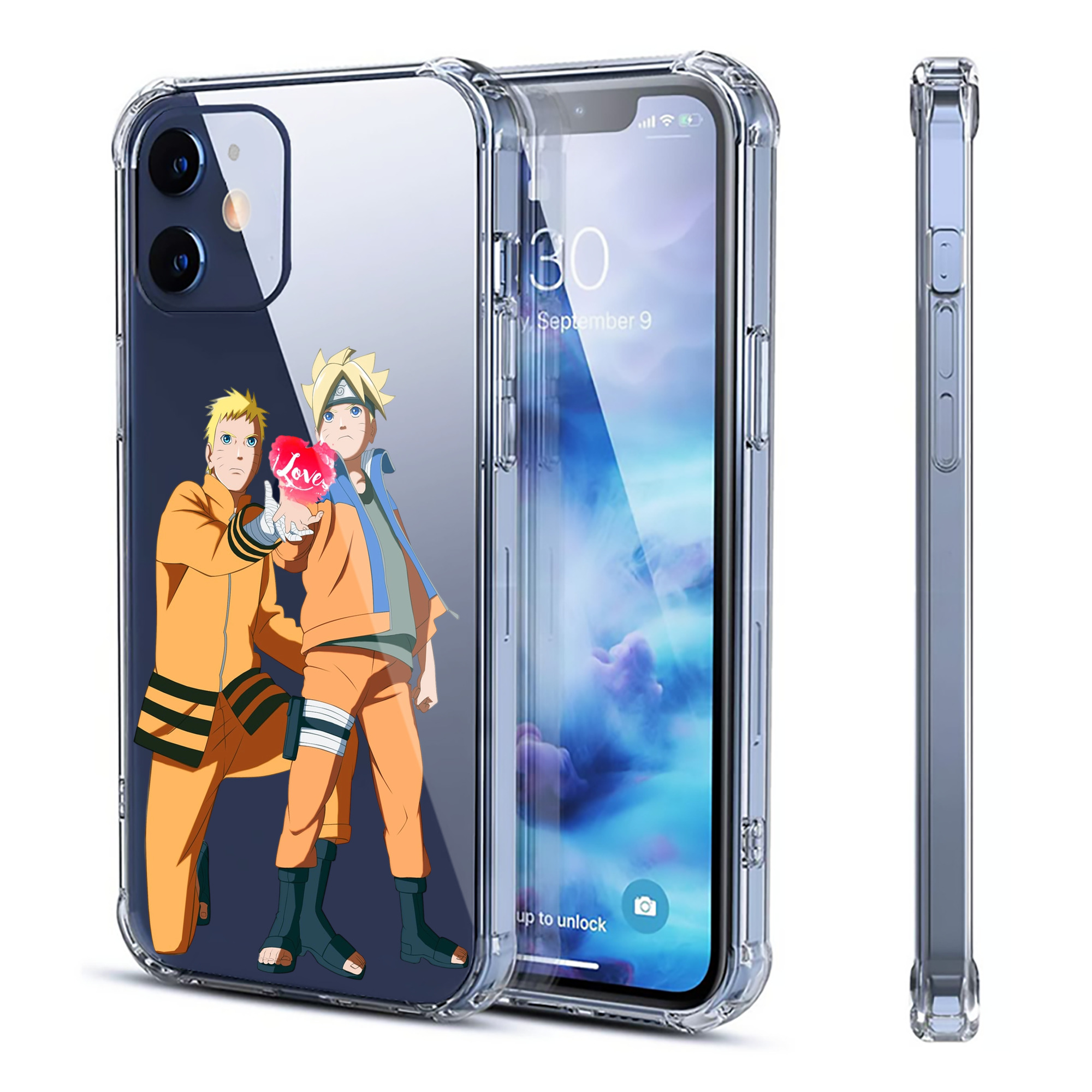 （画像用） NARUTO -ナルト- うずまき ボルト Uzumaki Boruto 【iPhone 12シリーズ対応】透明スマホケース（クリアソフトケース）
